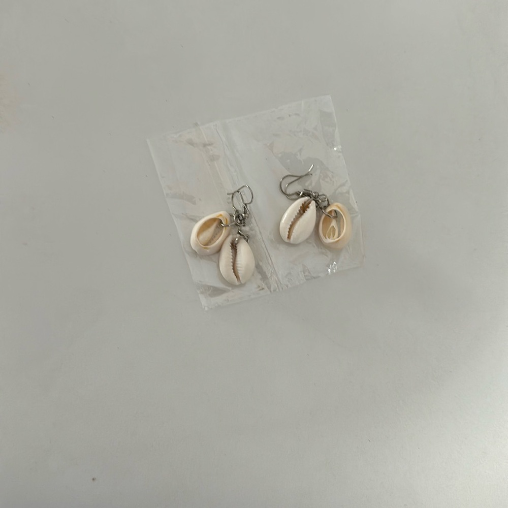 Two pairs of seashell earrings